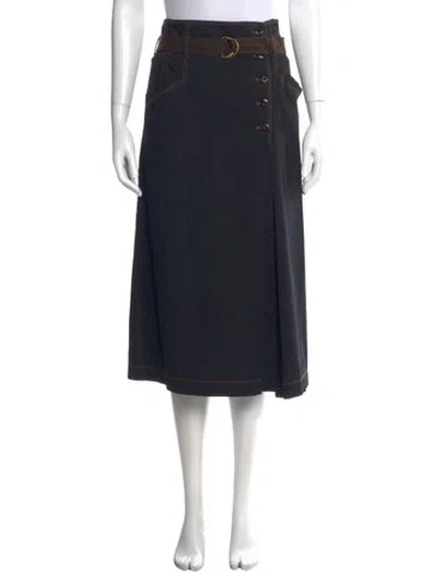 Pre-owned Ulla Johnson Midi Length Skirt In Blue
