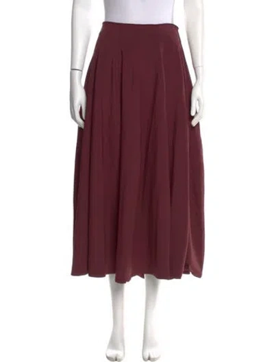 Pre-owned Ulla Johnson Midi Length Skirt In Burgundy