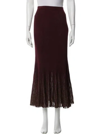 Pre-owned Ulla Johnson Midi Length Skirt In Burgundy