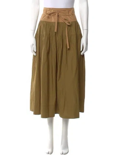 Pre-owned Ulla Johnson Midi Length Skirt In Green