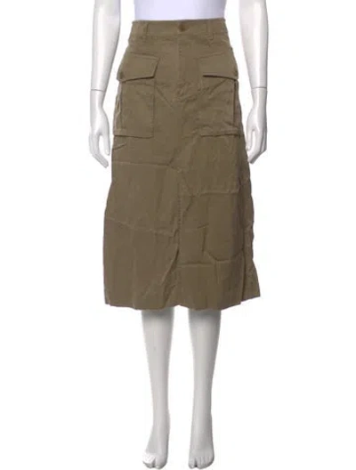 Pre-owned Ulla Johnson Midi Length Skirt In Green