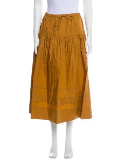Pre-owned Ulla Johnson Midi Length Skirt In Orange
