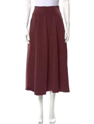 Pre-owned Ulla Johnson Midi Length Skirt W/ Tags In Burgundy