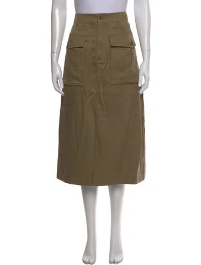 Pre-owned Ulla Johnson Midi Length Skirt W/ Tags In Green