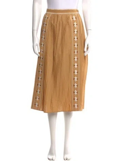 Pre-owned Ulla Johnson Midi Length Skirt W/ Tags In Neutral