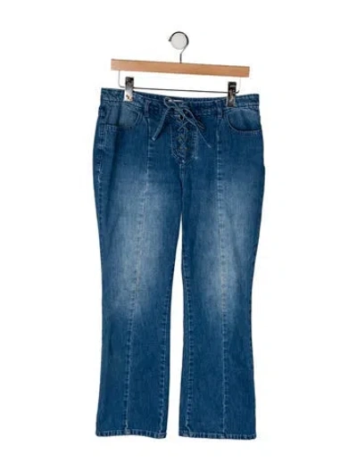 Pre-owned Ulla Johnson Mid-rise Flared Jeans In Blue