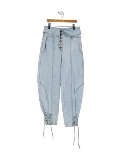 Pre-owned Ulla Johnson Mid-rise Skinny Leg Jeans In Blue