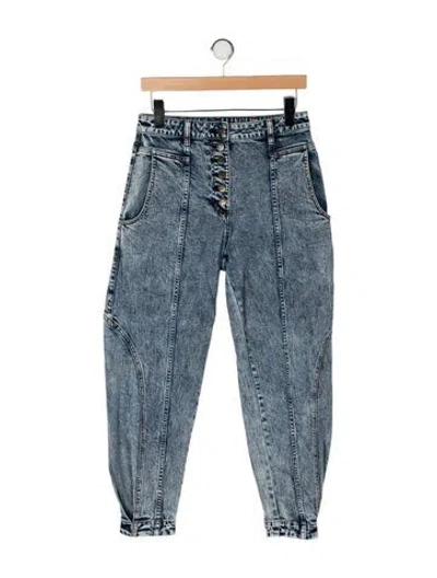 Pre-owned Ulla Johnson Mid-rise Skinny Leg Jeans In Blue