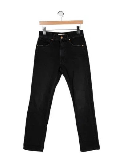 Pre-owned Ulla Johnson Mid-rise Straight Leg Jeans In Black
