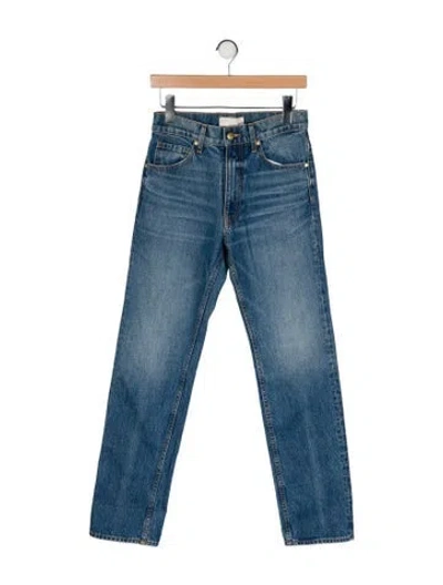Pre-owned Ulla Johnson Mid-rise Straight Leg Jeans In Blue