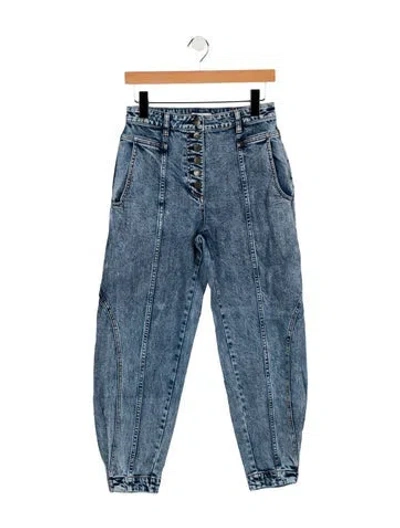 Pre-owned Ulla Johnson Mid-rise Straight Leg Jeans In Blue