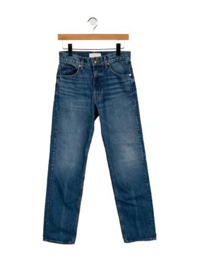 Pre-owned Ulla Johnson Mid-rise Straight Leg Jeans In Blue