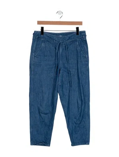 Pre-owned Ulla Johnson Mid-rise Straight Leg Jeans In Blue