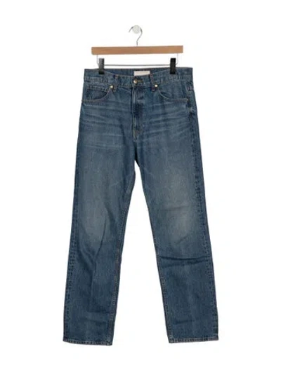 Pre-owned Ulla Johnson Mid-rise Straight Leg Jeans In Blue