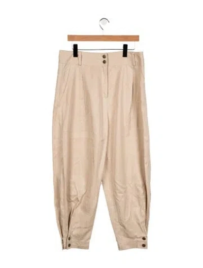 Pre-owned Ulla Johnson Mid-rise Straight Leg Jeans In Neutrals