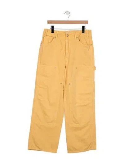 Pre-owned Ulla Johnson Mid-rise Straight Leg Jeans In Yellow