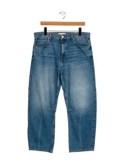 Pre-owned Ulla Johnson Mid-rise Wide Leg Jeans In Blue