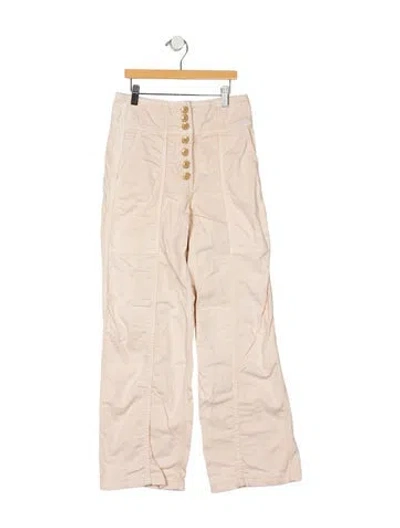 Pre-owned Ulla Johnson Mid-rise Wide Leg Jeans In Neutral