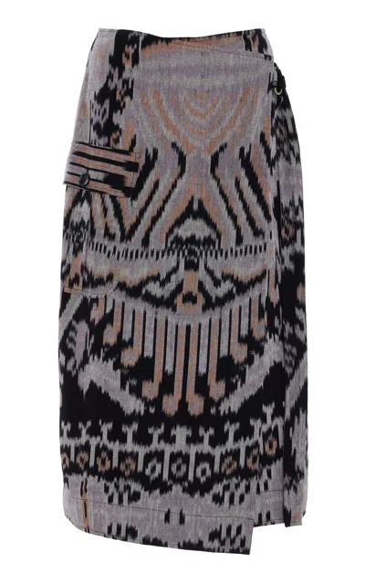 Ulla Johnson Mila Cotton-silk Pencil Skirt In Multi