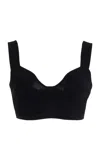 Ulla Johnson Mina Milano Knit Bra Top In Black