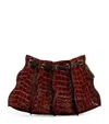 Ulla Johnson Mini Croc-embossed Leather Adria Cross-body Bag In Brown