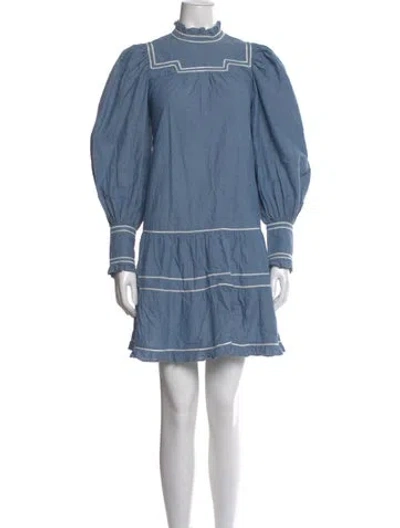Pre-owned Ulla Johnson Mini Dress In Blue