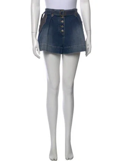 Pre-owned Ulla Johnson Mini Shorts In Blue