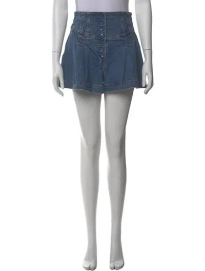 Pre-owned Ulla Johnson Mini Shorts In Blue