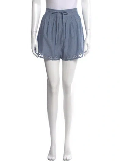 Pre-owned Ulla Johnson Mini Shorts W/ Tags In Blue