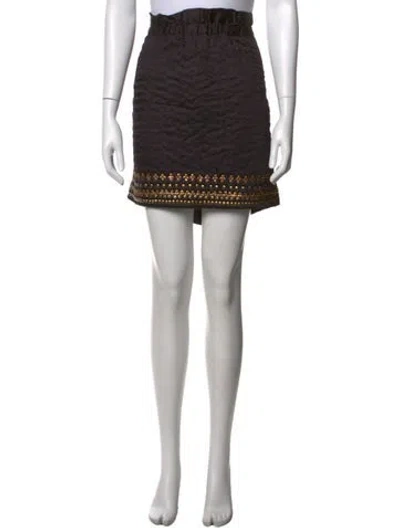 Pre-owned Ulla Johnson Mini Skirt In Black