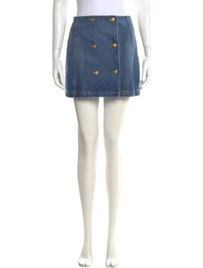 Pre-owned Ulla Johnson Mini Skirt In Blue