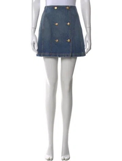 Pre-owned Ulla Johnson Mini Skirt In Blue