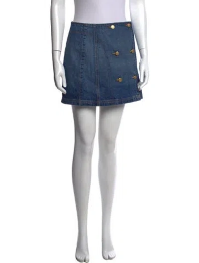 Pre-owned Ulla Johnson Mini Skirt In Blue