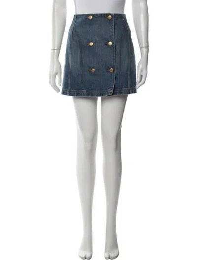 Pre-owned Ulla Johnson Mini Skirt In Blue