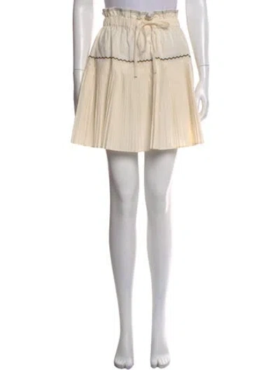 Pre-owned Ulla Johnson Mini Skirt In Neutral