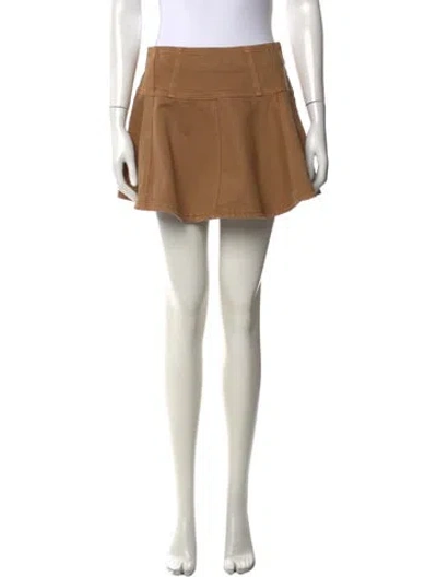 Pre-owned Ulla Johnson Mini Skirt In Neutrals