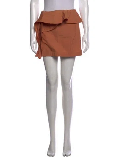 Pre-owned Ulla Johnson Mini Skirt In Orange