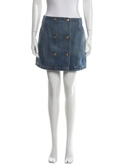 Pre-owned Ulla Johnson Mini Skirt W/ Tags In Blue