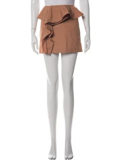 Pre-owned Ulla Johnson Mini Skirt W/ Tags In Orange