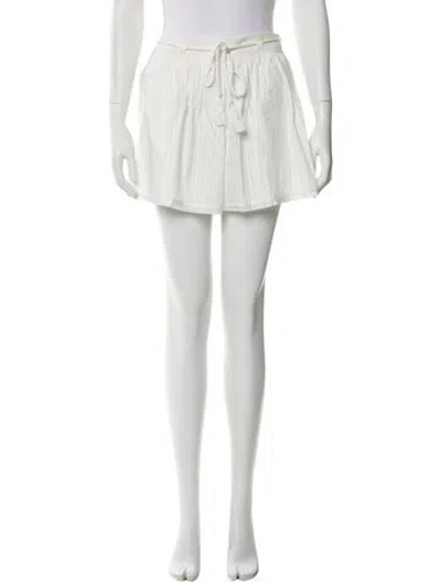 Pre-owned Ulla Johnson Mini Skirt In White