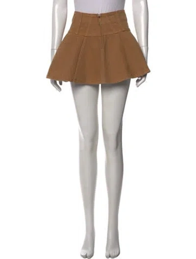 Pre-owned Ulla Johnson Mini Skirt In Yellow