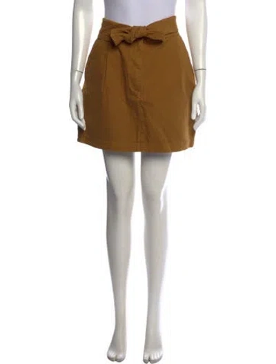 Pre-owned Ulla Johnson Mini Skirt In Yellow
