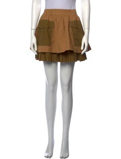 Pre-owned Ulla Johnson Mini Skirt In Yellow