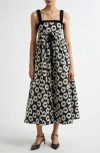 Ulla Johnson Mira Fray Trim Print Sleeveless Maxi Dress In Eclipse