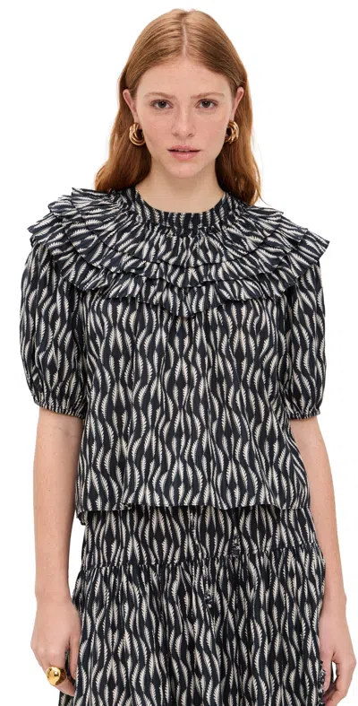 Ulla Johnson Mira Top Graphite In Black