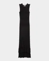 Ulla Johnson Mirelle Textured Knit Maxi Dress In Noir