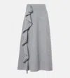Ulla Johnson Mireya Ruffled Wool Maxi Skirt In Grey