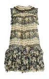 Ulla Johnson Miri Ruffled Silk Mini Dress In Multi