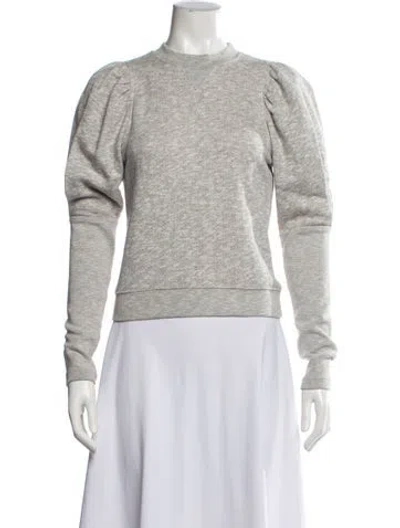 Pre-owned Ulla Johnson Mock Neck Long Sleeve Sweatshirt In Grey