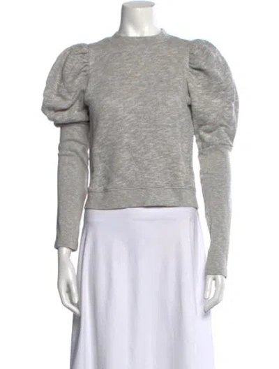Pre-owned Ulla Johnson Mock Neck Long Sleeve Sweatshirt In Grey